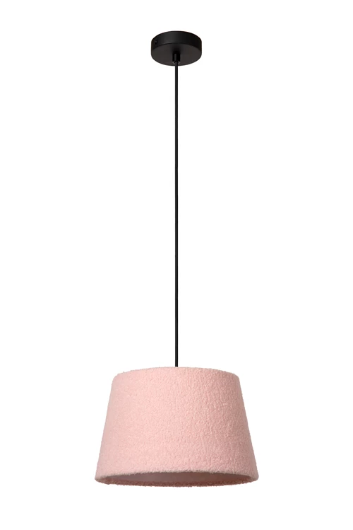 Lucide WOOLLY - Pendelleuchten - Ø 28 cm - 1xE27 - Rosa - ausgeschaltet